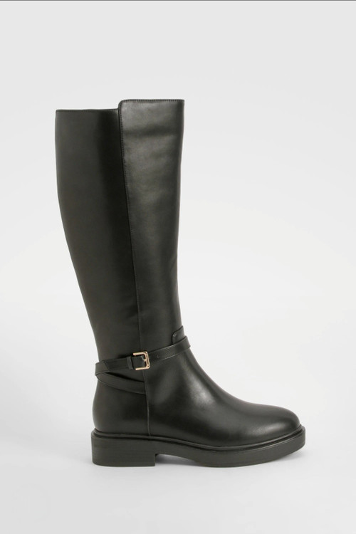 بوت بلند پاشنه تخت مشکی