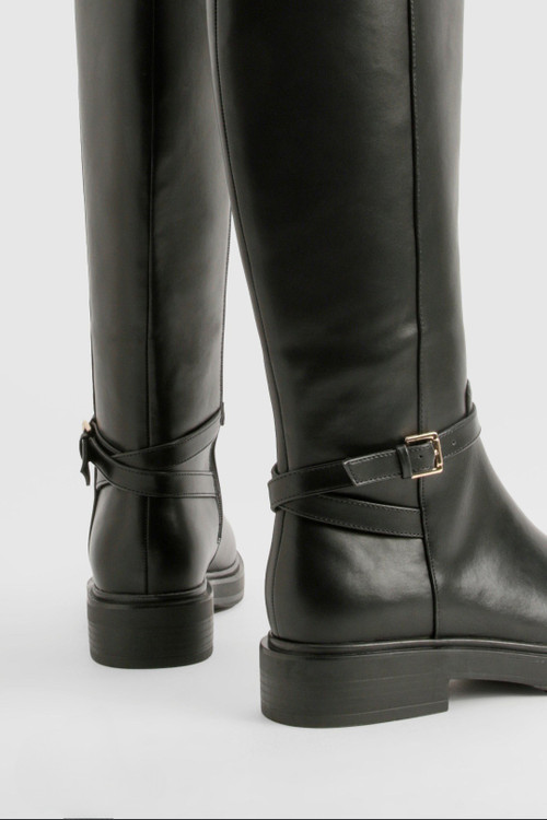 بوت بلند پاشنه تخت مشکی