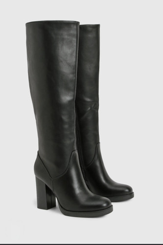 بوت بلند چرم مشکی