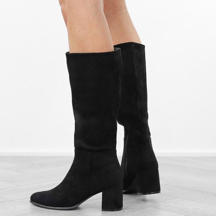 بوت بلند جیر مشکی برند بوهو