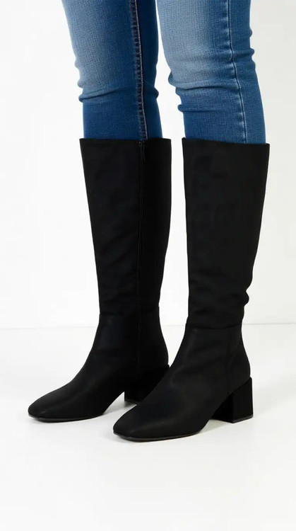 بوت بلند جیر مشکی برند بوهو