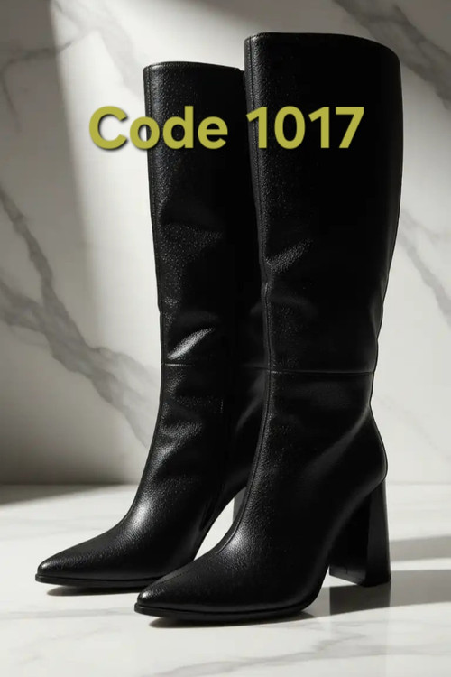 بوت بلند نوک تیز پاشنه پهن plt