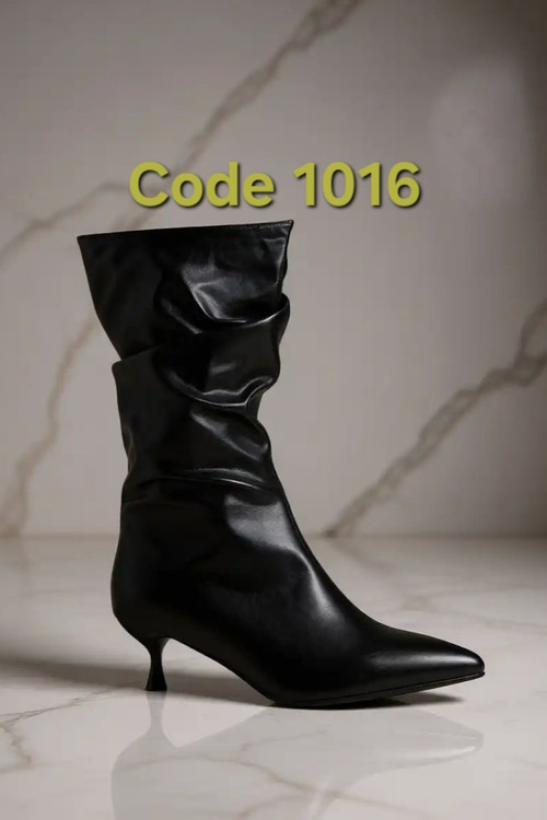 بوت ساق چین دار مشکی