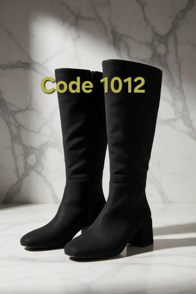 بوت بلند جیر مشکی زنانه برند بوهو کد 1012