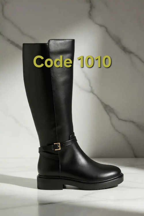 بوت بلند پاشنه تخت مشکی