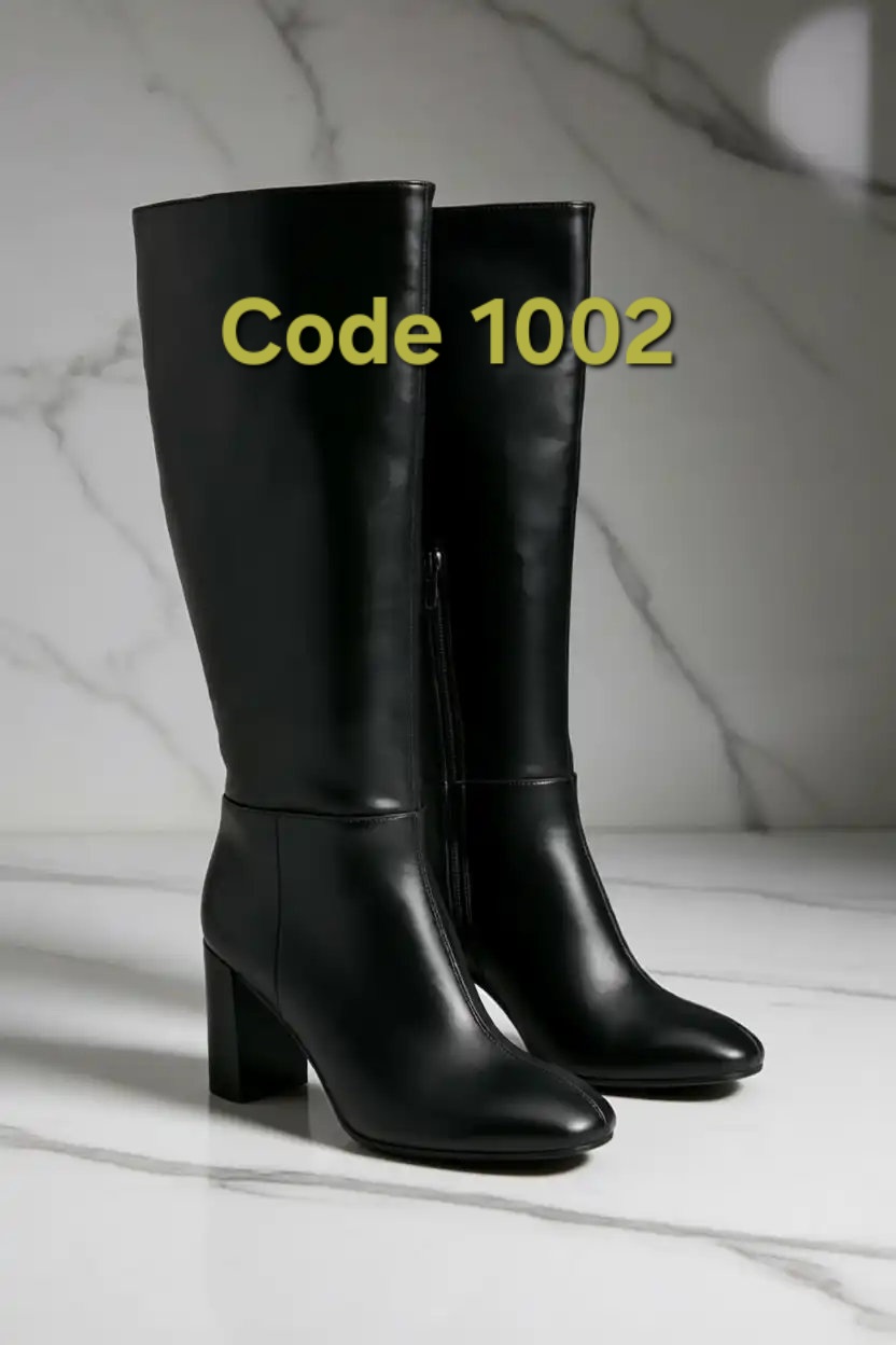 بوت چرم بلند زنانه برند بوهو  کد 1002