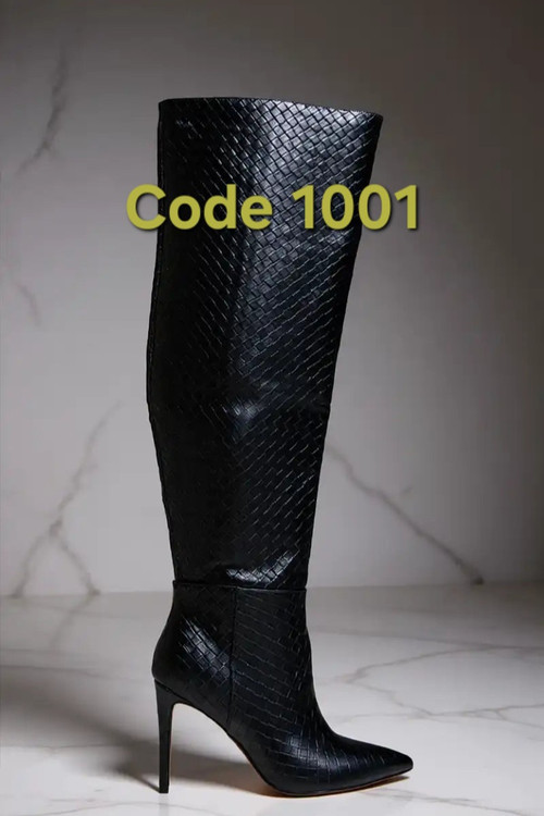 بوت بلند نوک تیز طرحدار برند plt