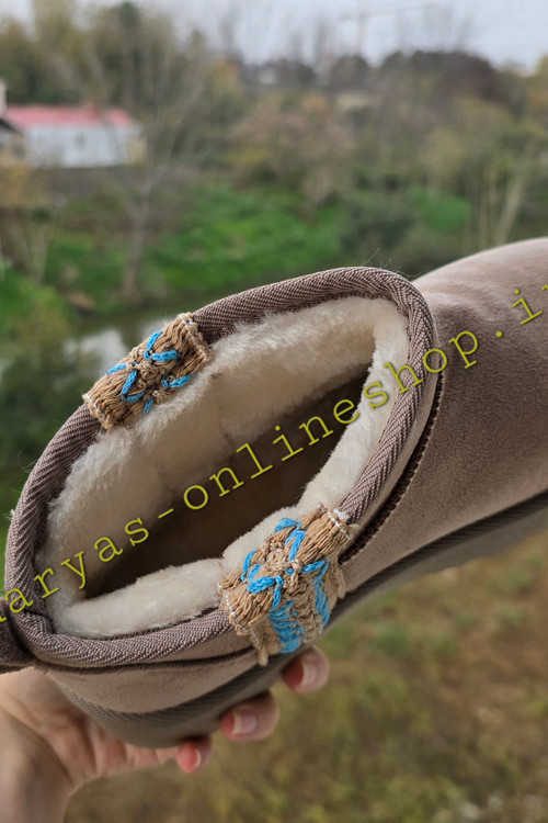 غیرژورنالی نیم بوت جیر داخل پشمی