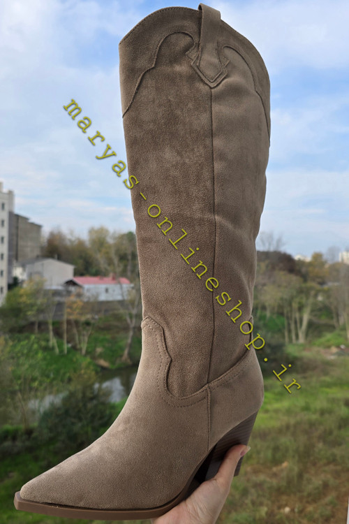 غیرژورنالی بوت بلند کابوی کرم