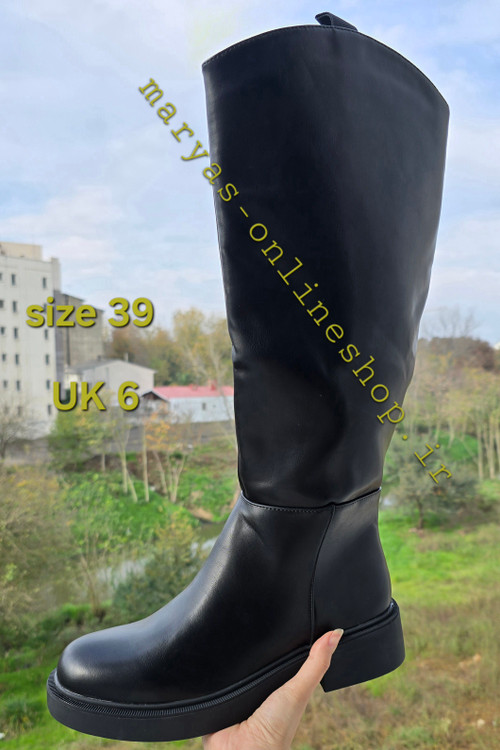 غیرژورنالی بوت بلند چانکی مشکی