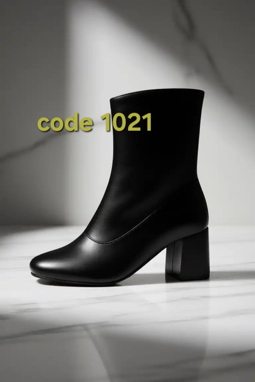 نیم بوت جلو گرد مشکی