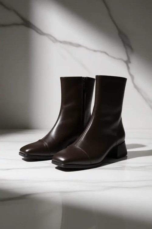 نیم بوت قهوه ای