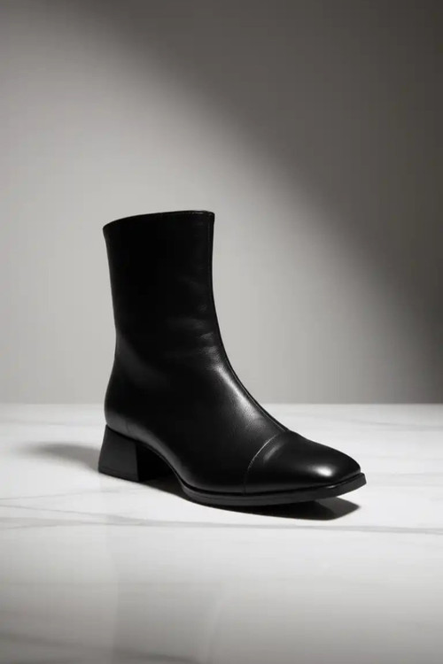 نیم بوت پنجه مربعی مشکی