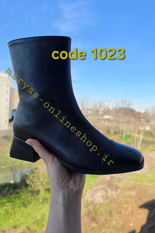 غیر ژورنالی نیم بوت پنجه مربعی مشکی