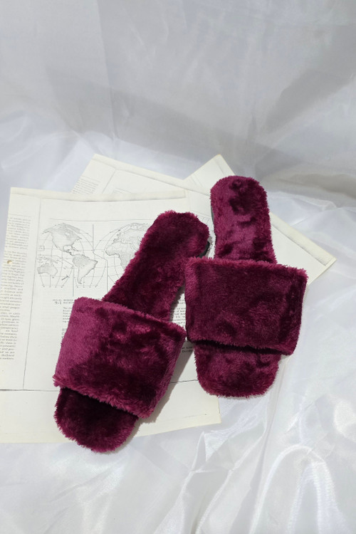 دمپایی روفرشی پشمی